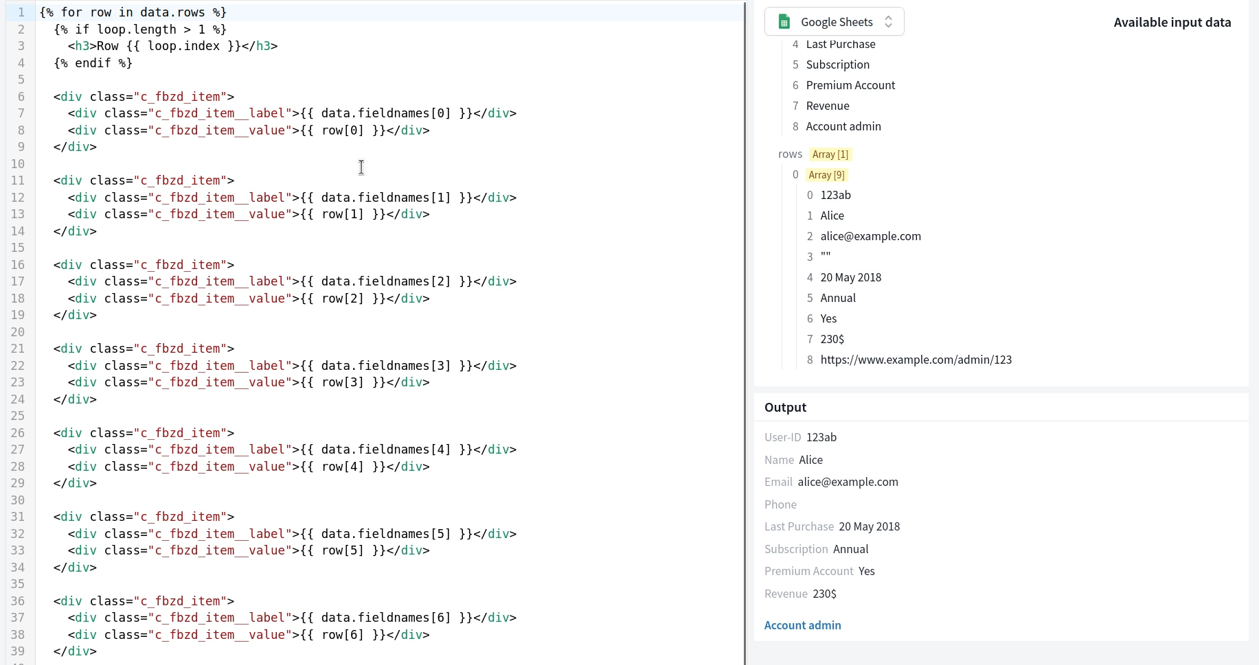 Display Node UI