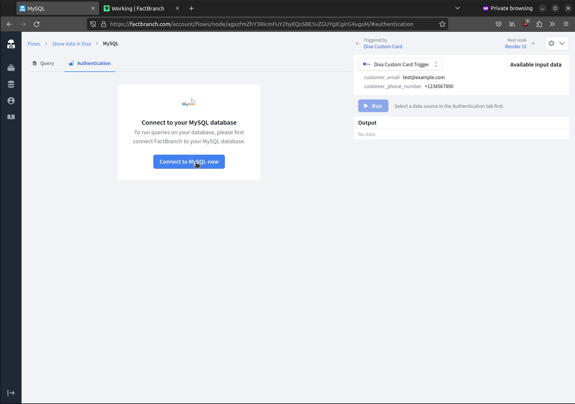 Connect your MySQL database