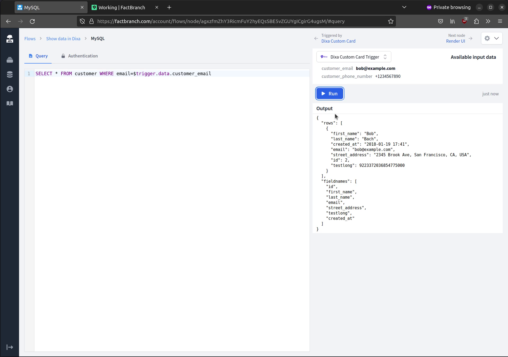 Write an test your SQL query