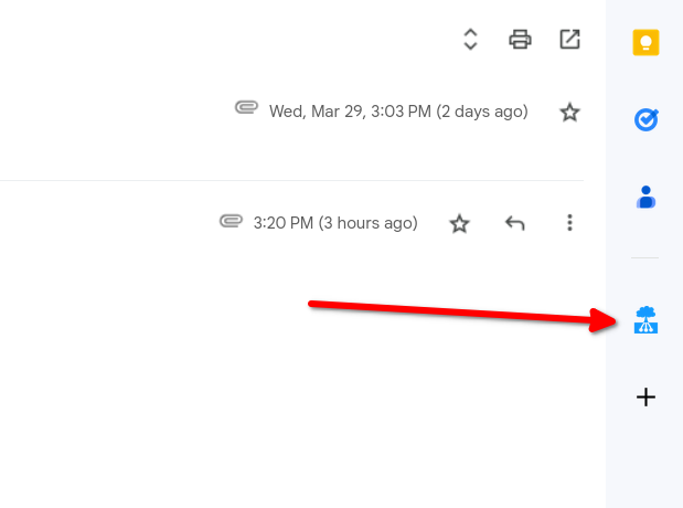 FactBranch in the Gmail sidebar