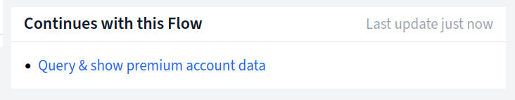 Example output in Linked Flows
