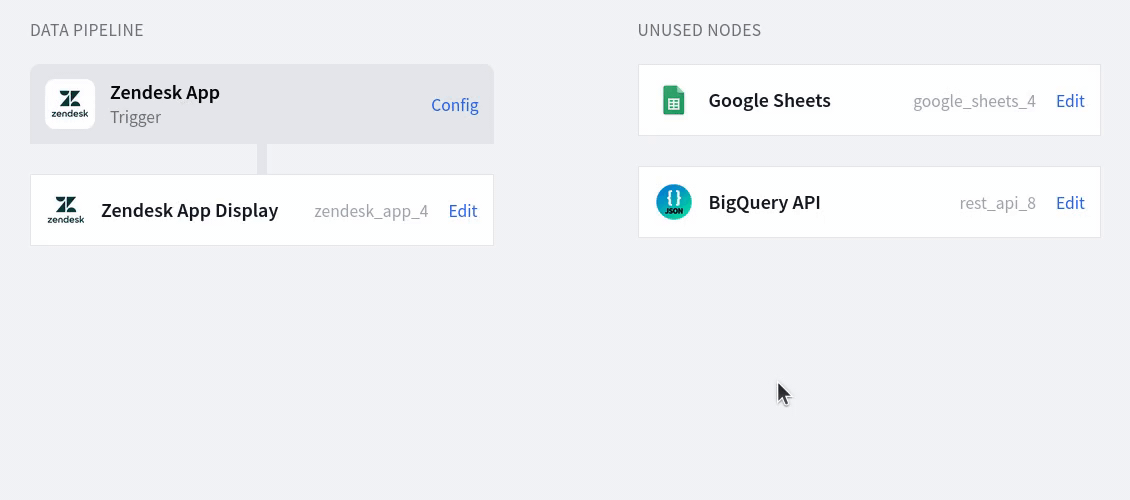 FactBranch's data pipelines let you query one or multiple different data sources and combine the results into a single UI